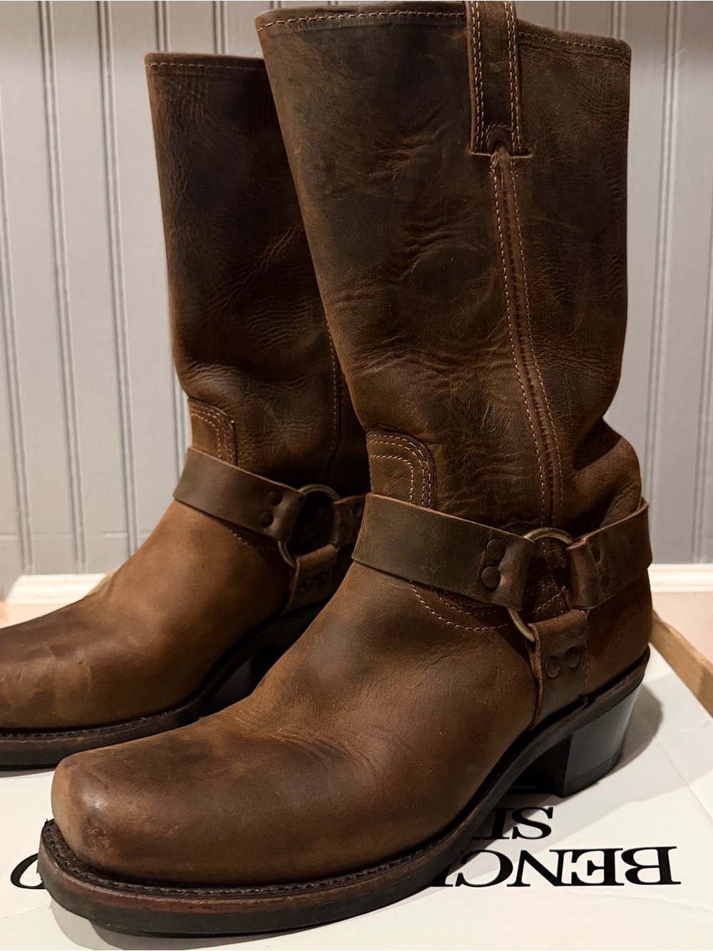 Frye Brown Leather Women’s Harness Boot - Brown